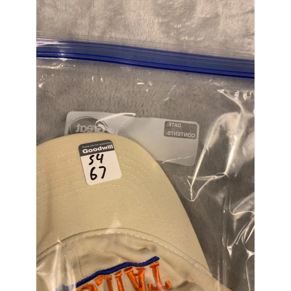 Vintage NFL Super Bowl Xli Tailgate Hat 2007 Miami Colts Bears Cream Strapback